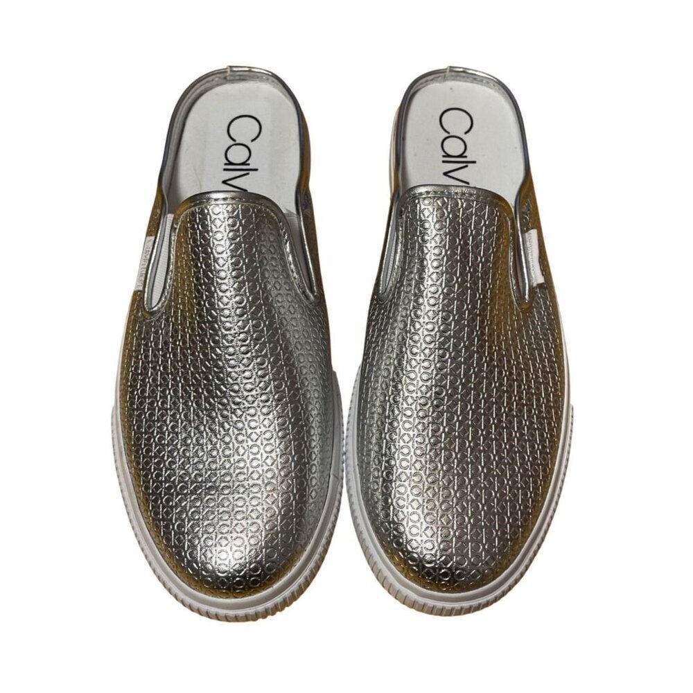 Calvin Klein Silver Slip-On Women's Shoes Size 9 Silver
